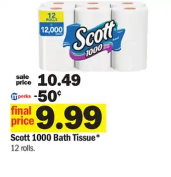 Meijer Scott 1000 bath tissue offer