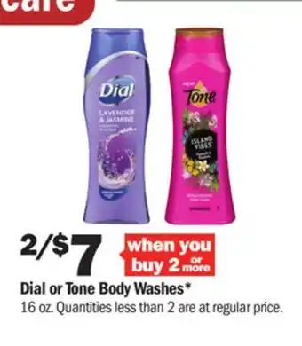 Meijer Dial or tone body washes offer