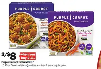 Meijer Purple carrot frozen meals offer