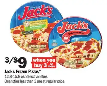 Meijer Jack's frozen pizzas offer