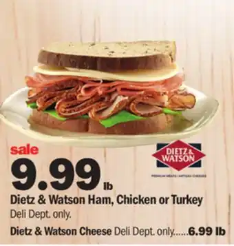 Meijer Dietz & watson ham, chicken or turkey offer