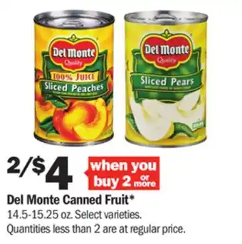 Meijer Del monte canned fruit offer