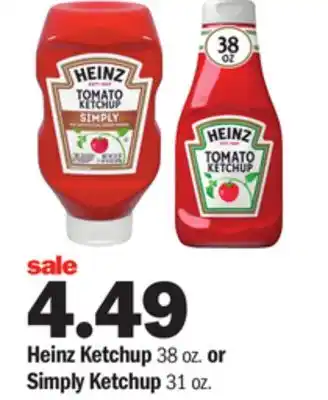 Meijer Heinz ketchup 38 oz. or simply ketchup 31 oz offer