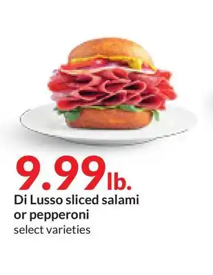 Hy-Vee Di lusso sliced salami or pepperoni offer