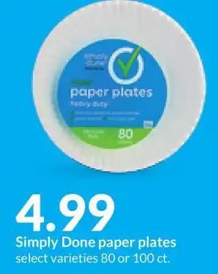 Hy-Vee Simply done paper plates offer