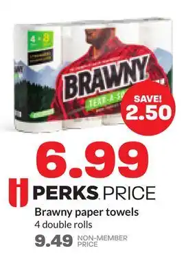 Hy-Vee Brawny paper towels offer