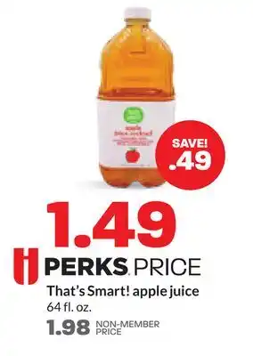 Hy-Vee That's smart! apple juice offer