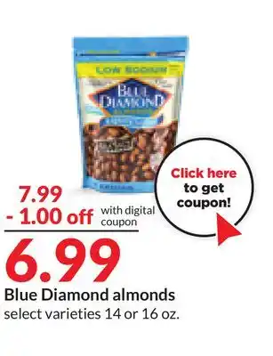 Hy-Vee Blue diamond almonds offer