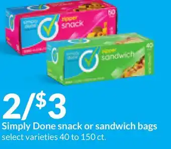 Hy-Vee Simply done snack or sandwich bags offer