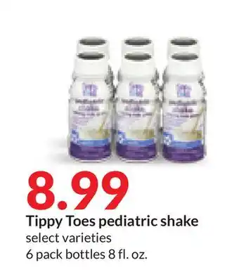 Hy-Vee Tippy toes pediatric shake offer
