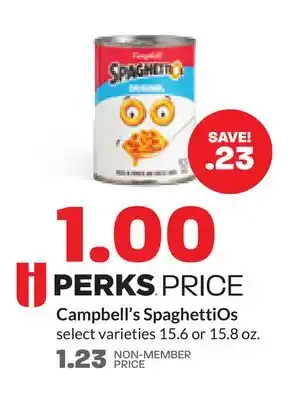 Hy-Vee Campbell's spaghettios offer