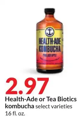 Hy-Vee Health-ade or tea biotics kombucha offer