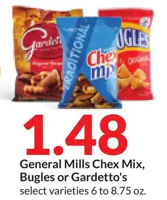 Hy-Vee General mills chex mix, bugles or gardetto's offer