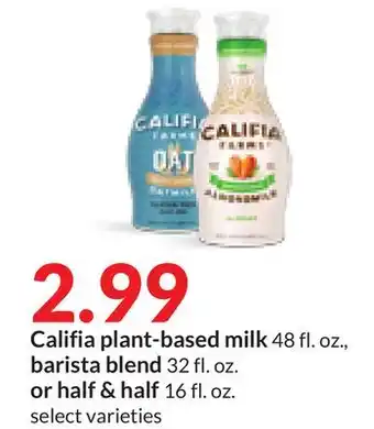Hy-Vee Califia plant-based milk offer