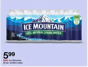 Target Ice mountain 32 - pk. bottled water offer