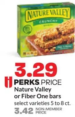 Hy-Vee Nature valley or fiber one bars offer
