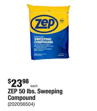 The Home Depot Zep 50 lbs. sweeping compound offer