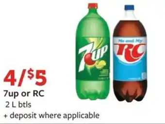 Fareway 7up or RC offer