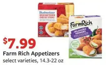 Fareway Farm Rich Appetizers offer