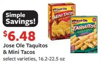 Fareway Jose Ole Taquitos & Mini Tacos offer
