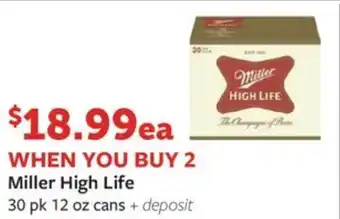 Fareway Miller High Life offer