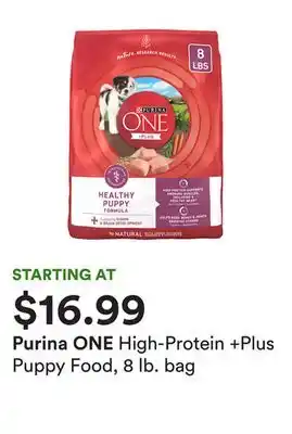 Petco High-protein +plus puppy food, 8 lb. bag offer