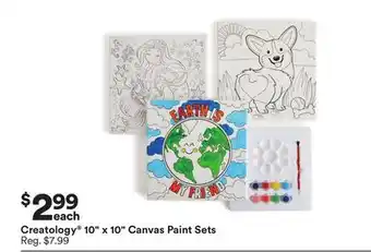 Michaels Creatology 10 x 10 canvas paint sets offer