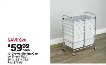 Michaels 12-drawer rolling cart by simply tidy offer
