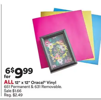 Michaels All 12 x 12 oracal vinyl offer