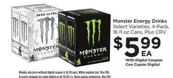 Food 4 Less Monster energy drinks offer