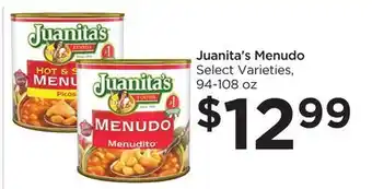 Food 4 Less Juanita's menudo offer