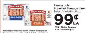 Food 4 Less Farmer john breakfast sausage links offer