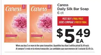 Food 4 Less Caress daily silk bar soap offer