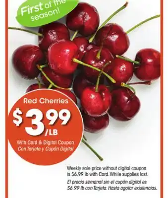 Ralphs Red cherries offer