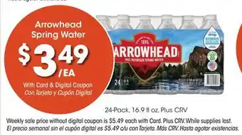 Ralphs Arrowhead spring water offer