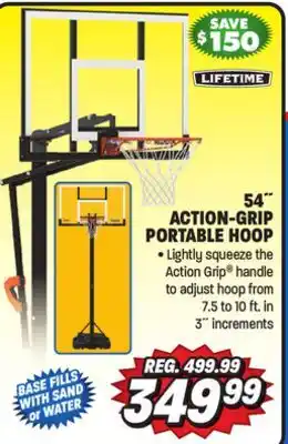 Big 5 Lifetime 54 action grip portable hoop offer
