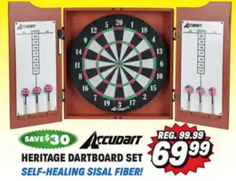 Big 5 Accudart heritage dartboard and cabinet set offer