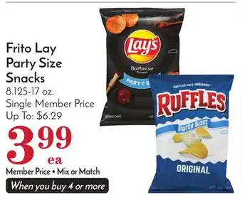 Pavilions Frito lay party size snacks offer