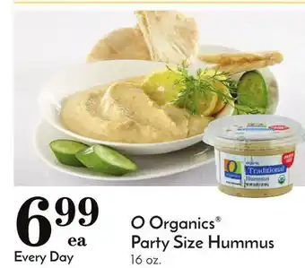 Pavilions O organics party size hummus offer