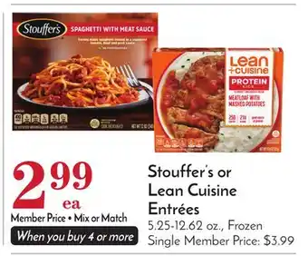 Pavilions Stouffer's or lean cuisine entrées offer