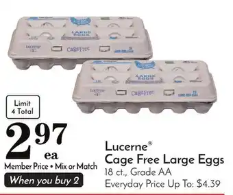 Pavilions Lucerne cage free large eggs offer