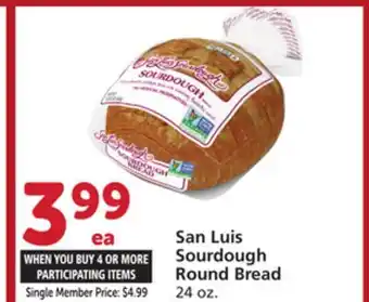 Albertsons San luis sourdough round bread offer