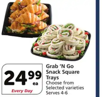 Albertsons Grab'n go snack square trays offer