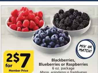 Albertsons Blackberries, blueberries or raspberries offer
