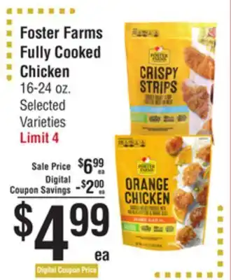 Smart & Final Foster farms fully cooked chicken offer