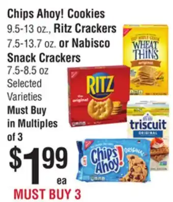Smart & Final Chips ahoy! cookies., ritz crackers 7.5-13.7 oz. or nabisco snack crackers offer