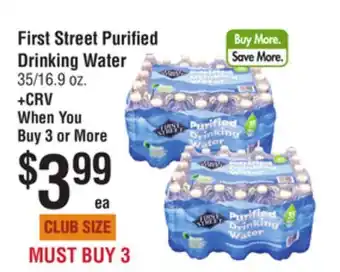 Smart & Final First street purified drinking water offer