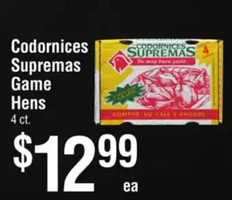 Smart & Final Codornices supremas game hens offer
