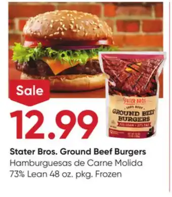 Stater Bros Stater bros. ground beef burgers offer