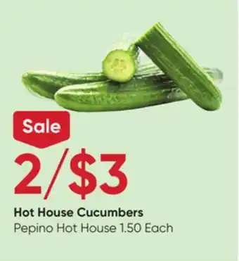 Stater Bros Hot house cucumbers offer